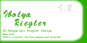 ibolya riegler business card